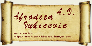 Afrodita Vukičević vizit kartica